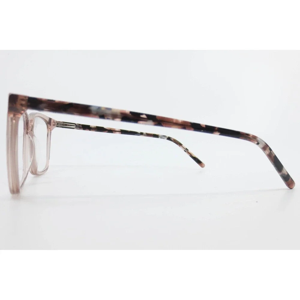 Translucent Pink Tortoise Shell Rectangular Eyeglass Frames 36675